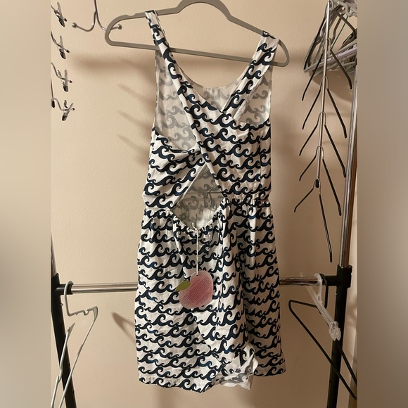 Blue Waves Cotton Mini Dress - Picture 2 of 6